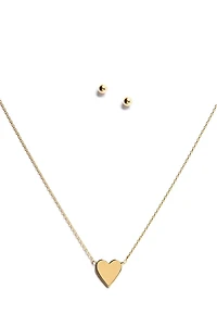 Key To My Heart Necklace And Studs Set