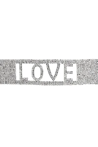 Love Rhinestone Statement Choker