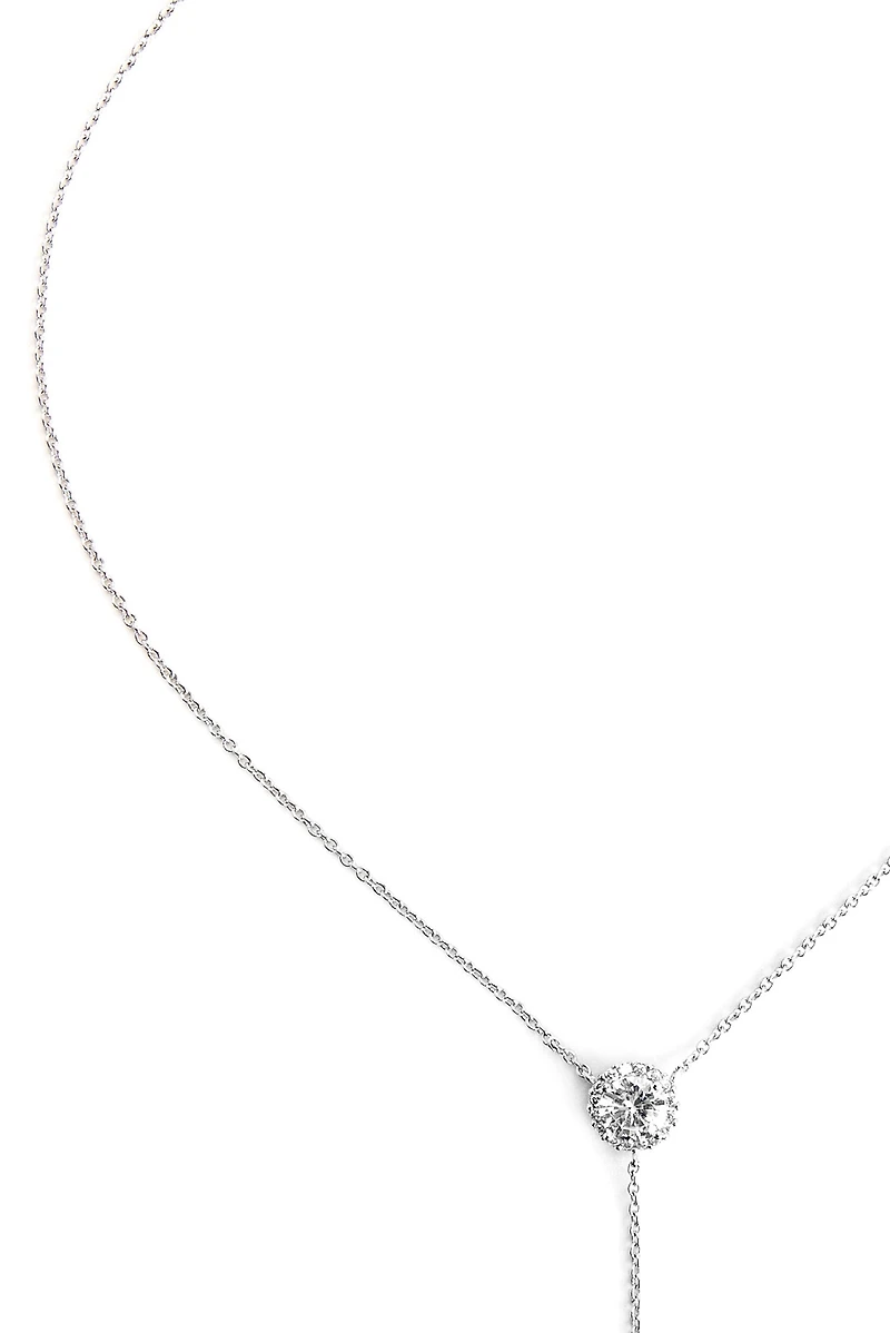 Cubic Zirconia Lariat Necklace