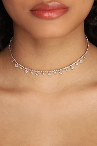 Little Details Dainty Rhinestone Choker