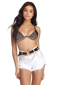 Metal Stud Bralette