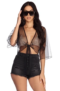 Rhinestone Mesh Body Chain
