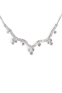 Layered In Rhinestone Necklace