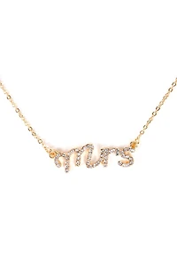Mrs Script Rhinestone Necklace