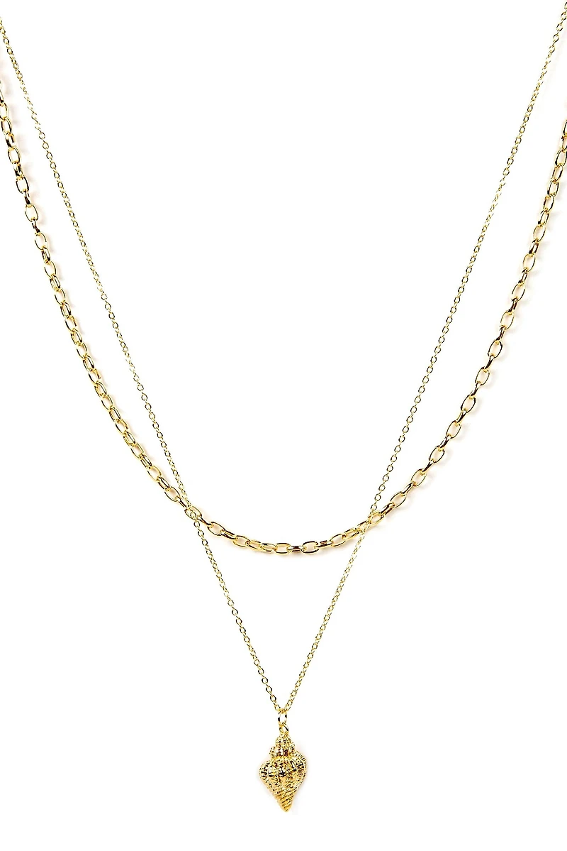 Double Row Conch Shell Necklace