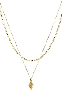 Double Row Conch Shell Necklace