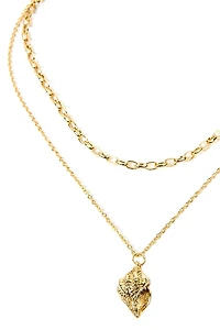 Double Row Conch Shell Necklace