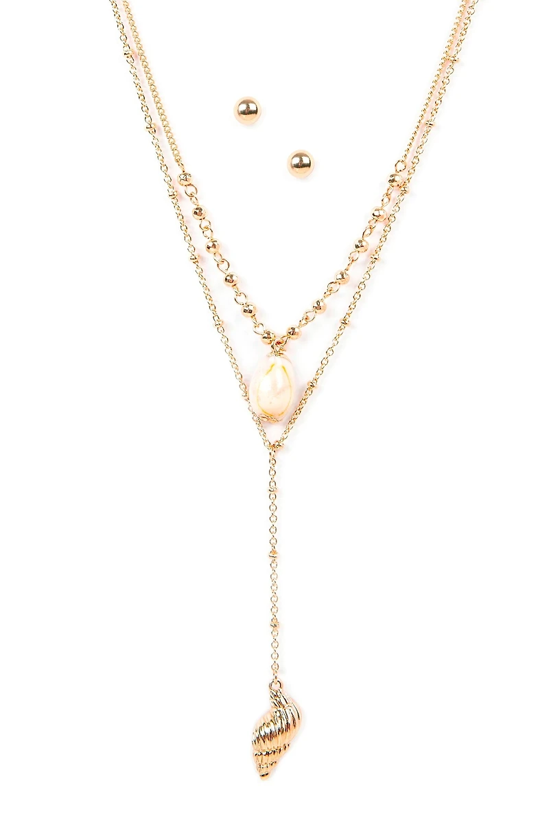 Sea Shell Lariat Set
