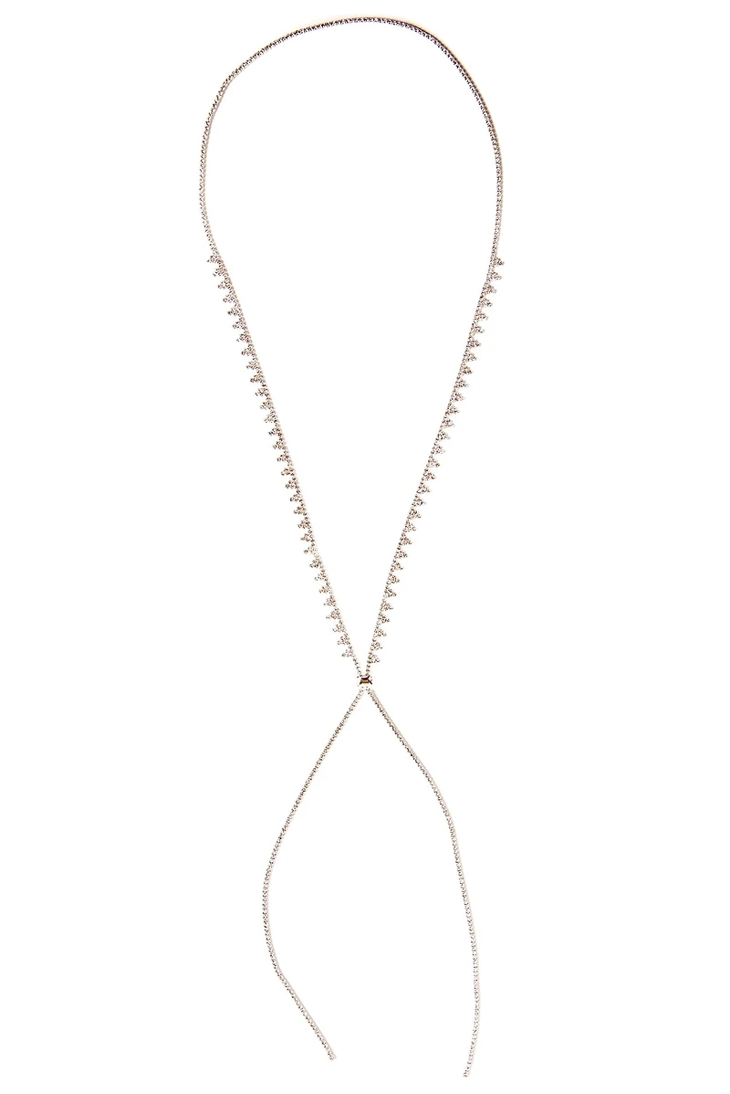 Lariat Rhinestone Duster Necklace