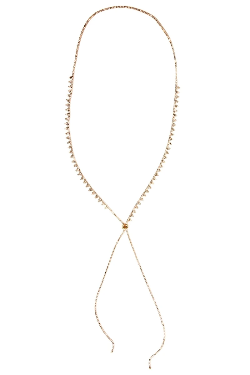 Lariat Rhinestone Duster Necklace