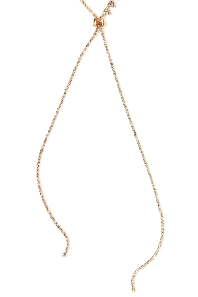 Lariat Rhinestone Duster Necklace