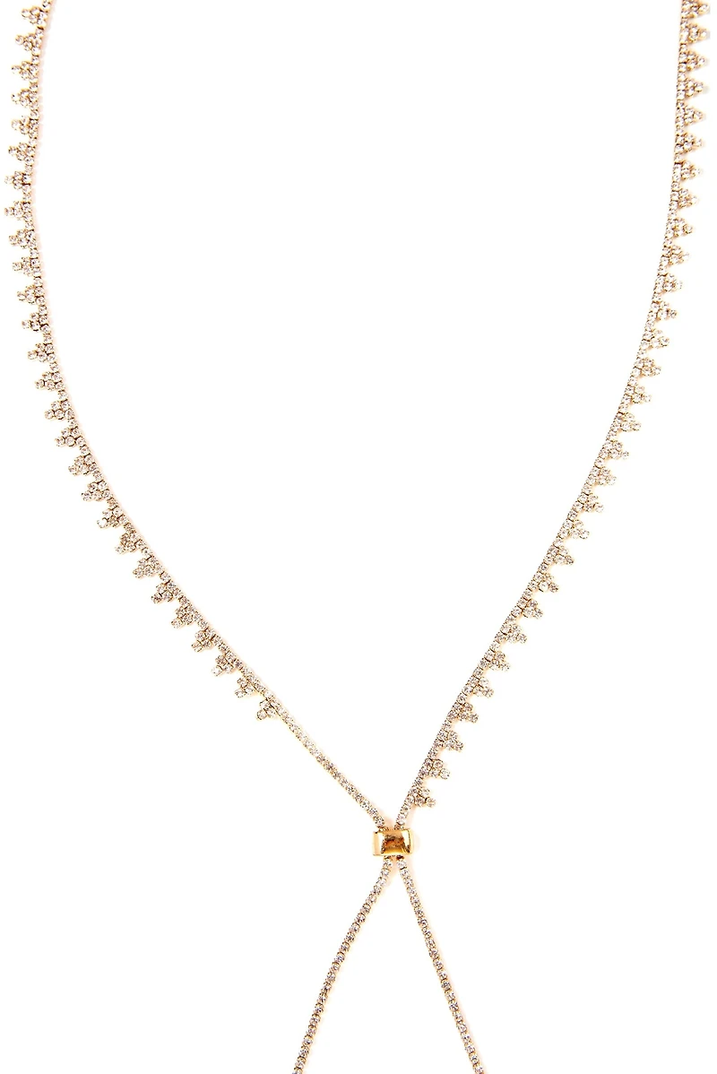 Lariat Rhinestone Duster Necklace