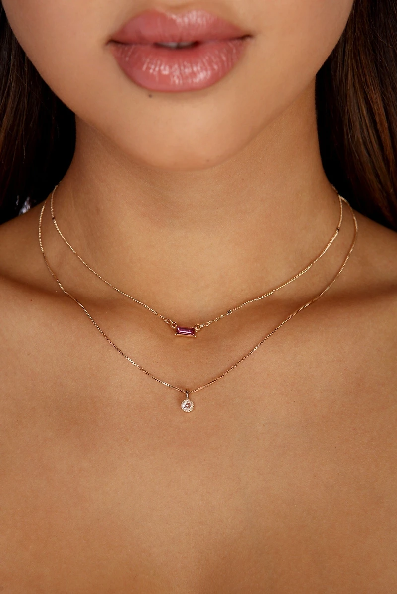 Sparkling Moment Cubic Zirconia Necklace