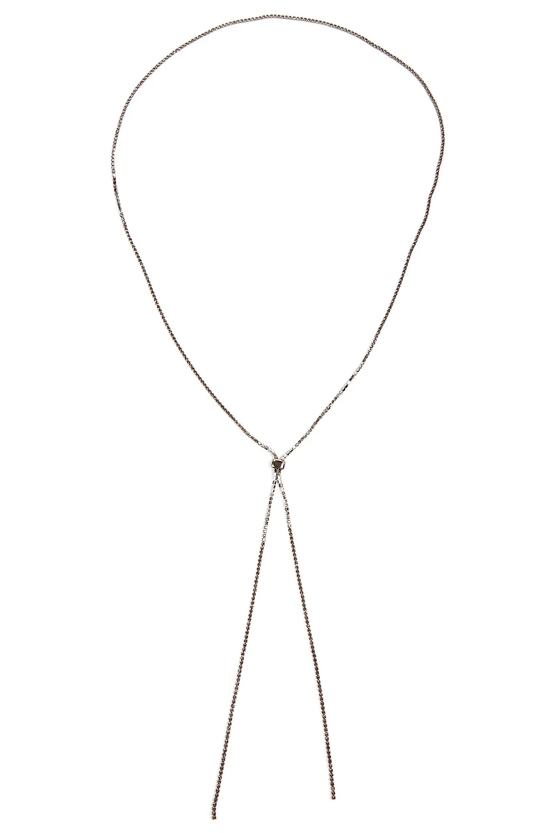 Rhinestone Slide Bar Necklace