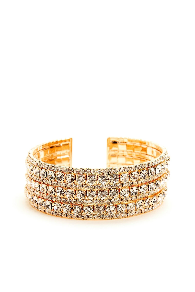 She's Stacked Rhinestone Cuff
