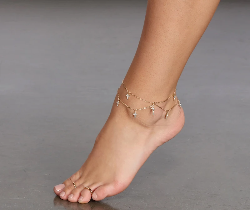 Don't Cross Me Anklet Set