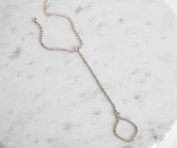 Dainty Rhinestone Hand Chain
