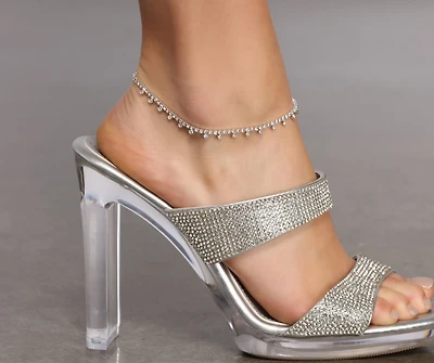Dainty Rhinestone Anklet