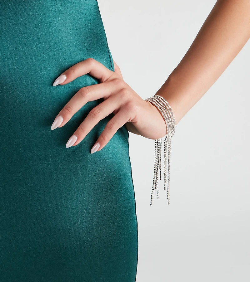 Fall For Fringe Rhinestone Bracelet
