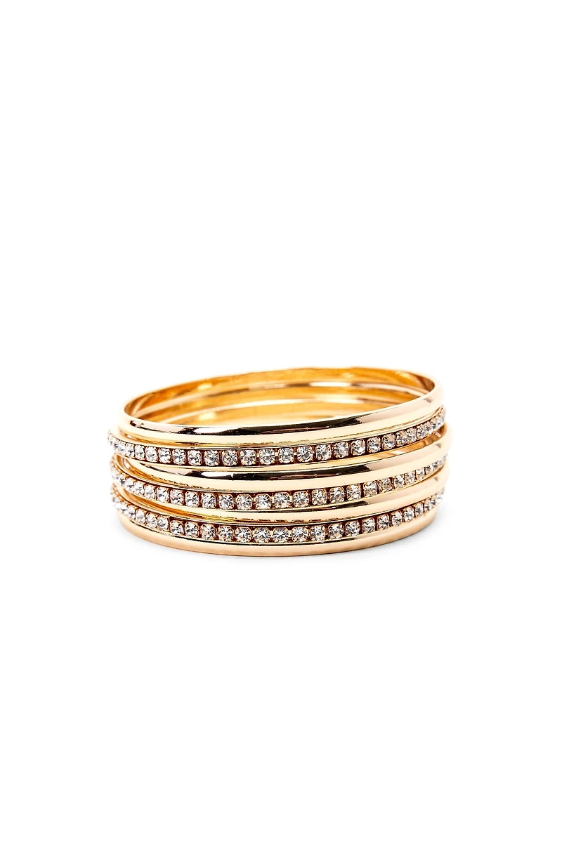 Pretty Sleek Rhinestone Bangles