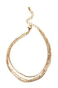 Dainty 3 Row Chain Anklet
