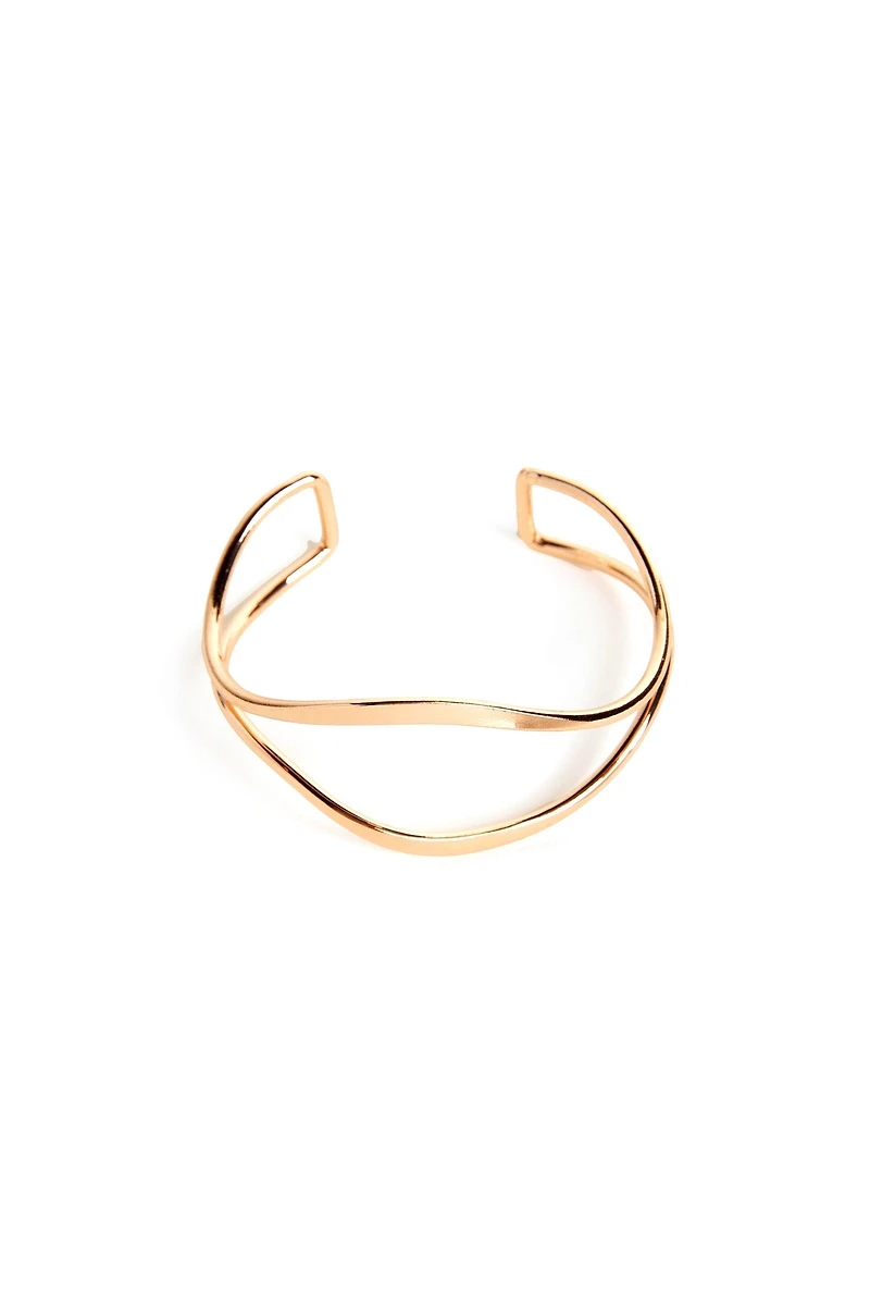 Curved Metal Cuff Bracelet
