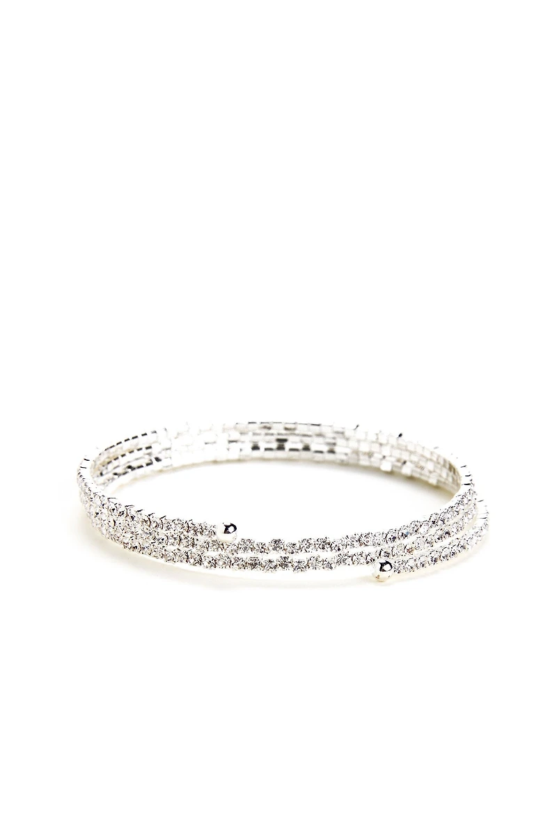 Rhinestone Memory Wire Bracelet