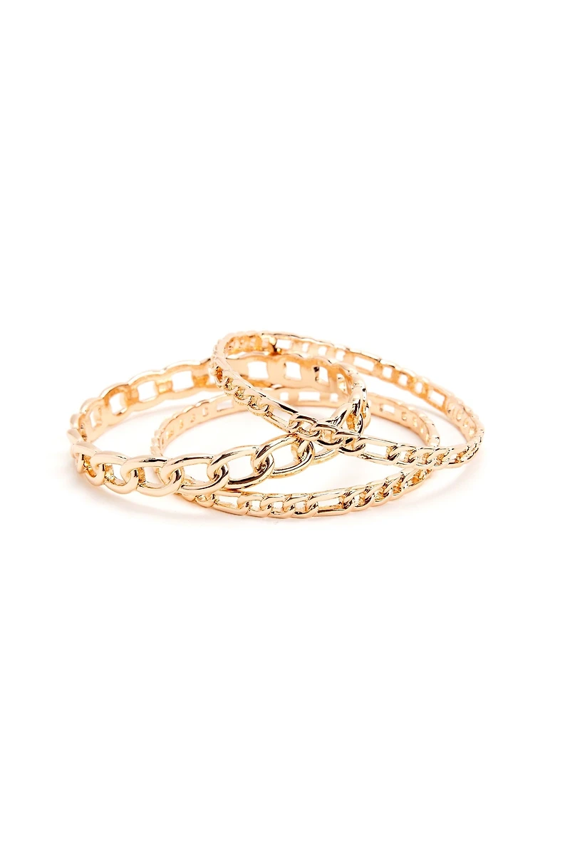 3 Pack Chain Link Bangles