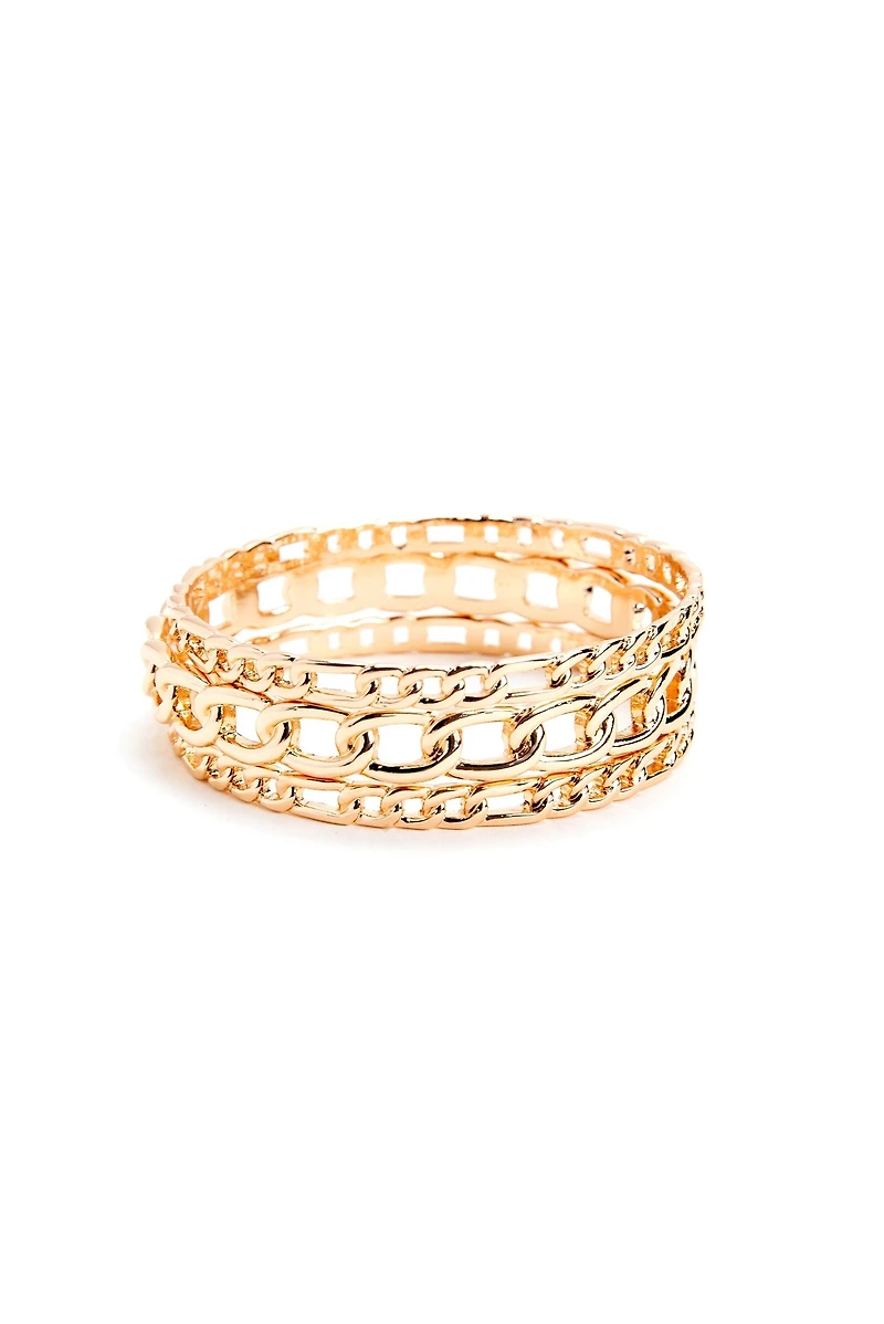 3 Pack Chain Link Bangles