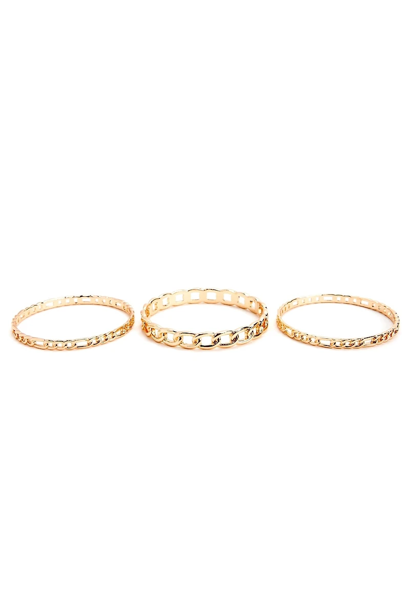 3 Pack Chain Link Bangles