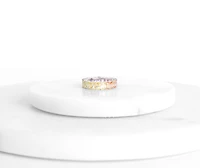 Sterling Silver Rainbow Infinity Ring