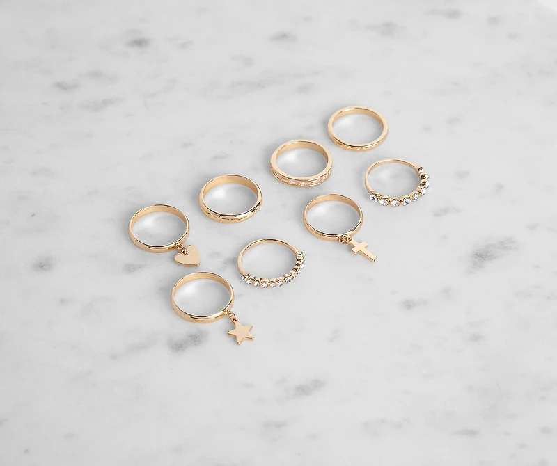 Cross My Heart Ring Set
