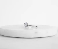 Cubic Zirconia Solitaire Diamond Ring