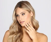 Six Pack Trendy Cross Rings