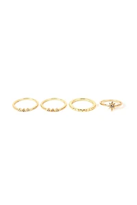 Caged Rhinestone Ring Pack
