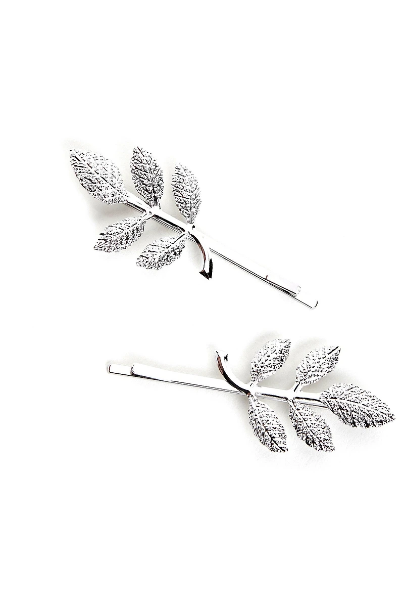 Dainty Metal Leaf Hair Pins