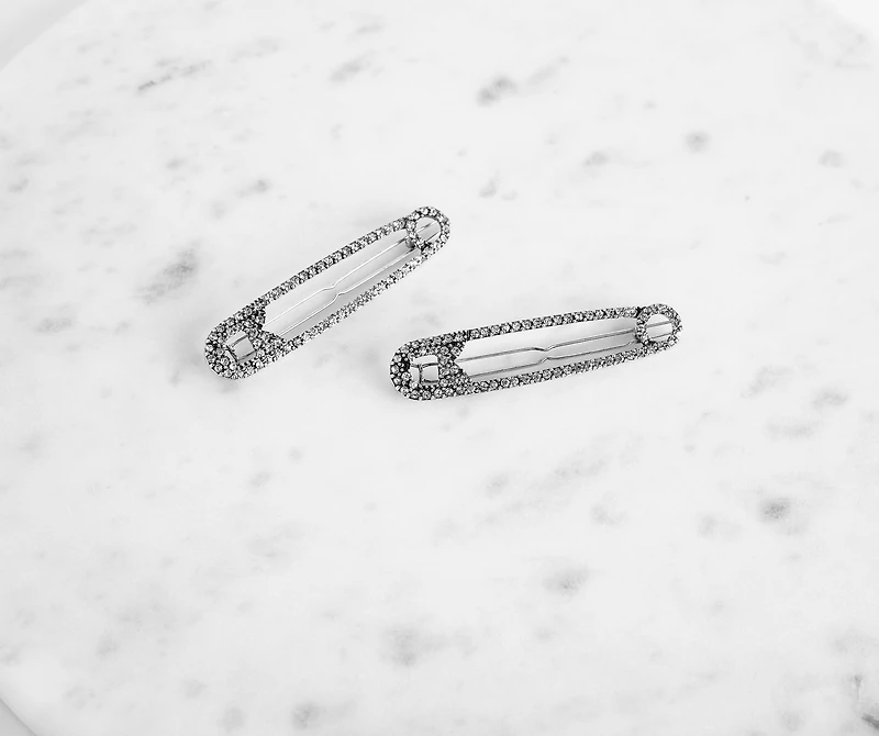Safety Pin Barrettes