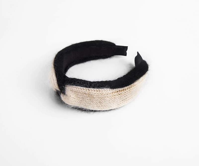 Swirl Angora Knit Headband