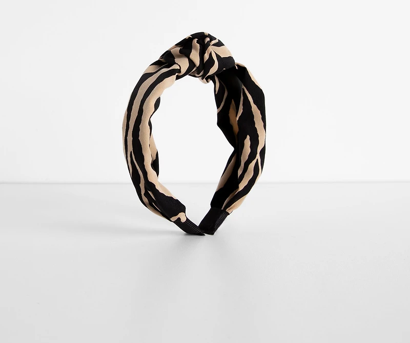 Zebra Silky Knot Headband
