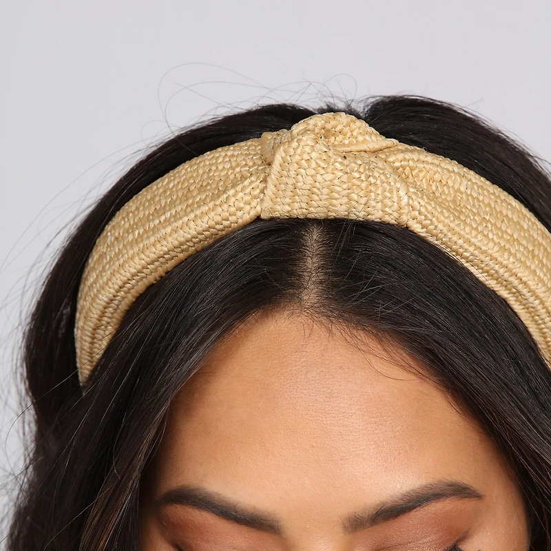 Summer Straw Knot Headband