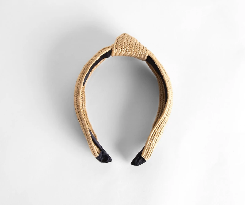 Summer Straw Knot Headband