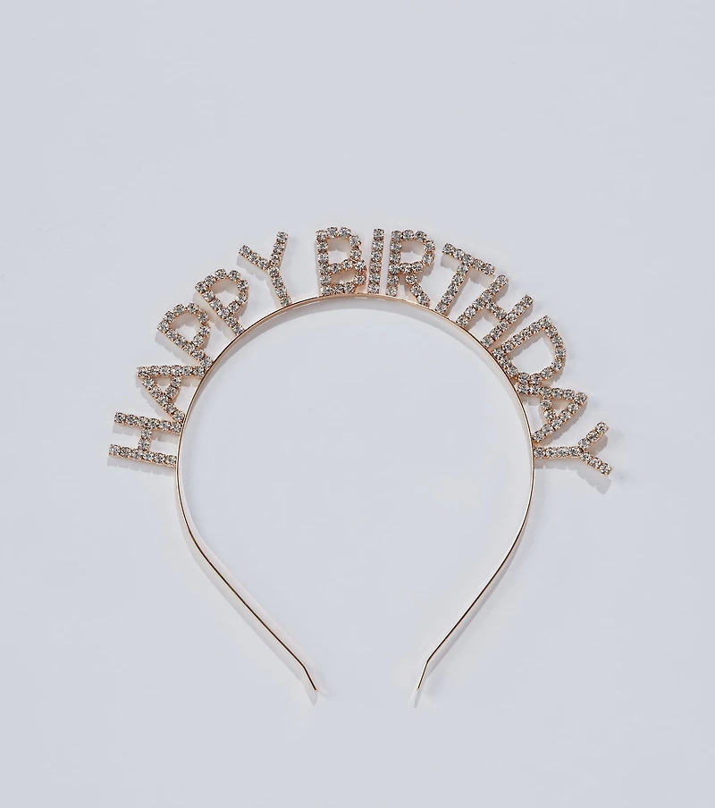 Happy Birthday Rhinestone Headband
