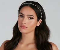 Dainty Rhinestone Scallop Headband