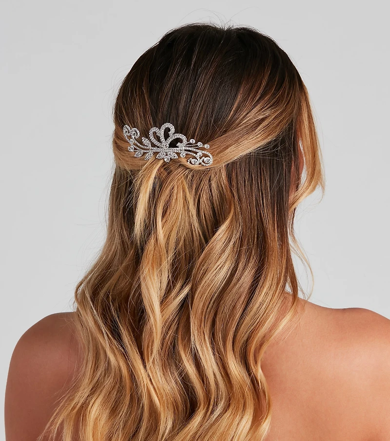 Rhinestone Filigree Hair Comb