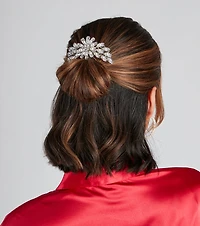Pearl Luxe Rhinestone Hair Comb