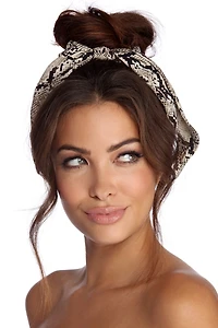 True Colors Snake Print Scrunchie
