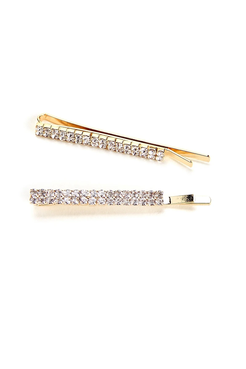 Rhinestone Bobby Pin Set