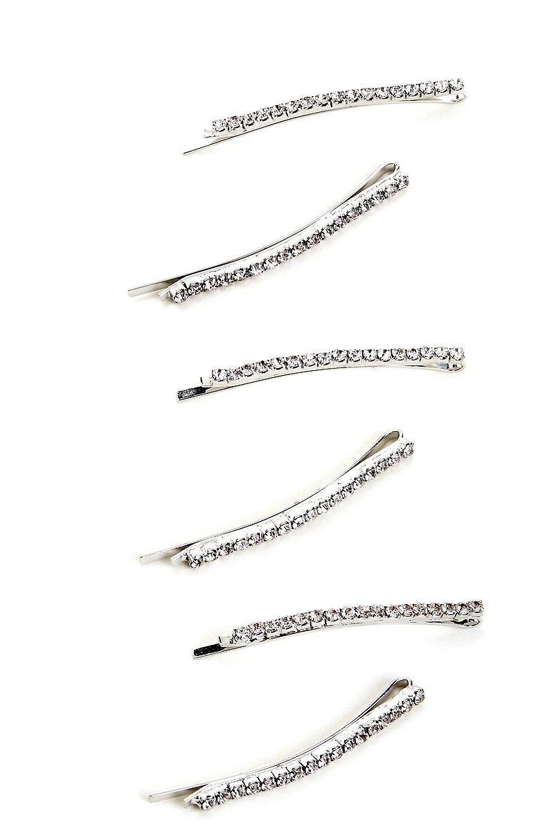 Radiant Rhinestone Bobby Pin Set