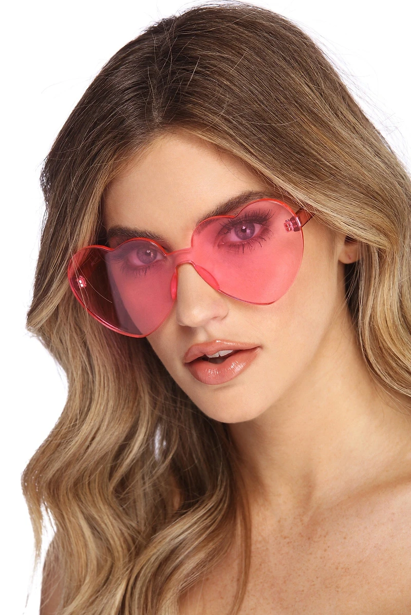 Rimless Heart Sunglasses