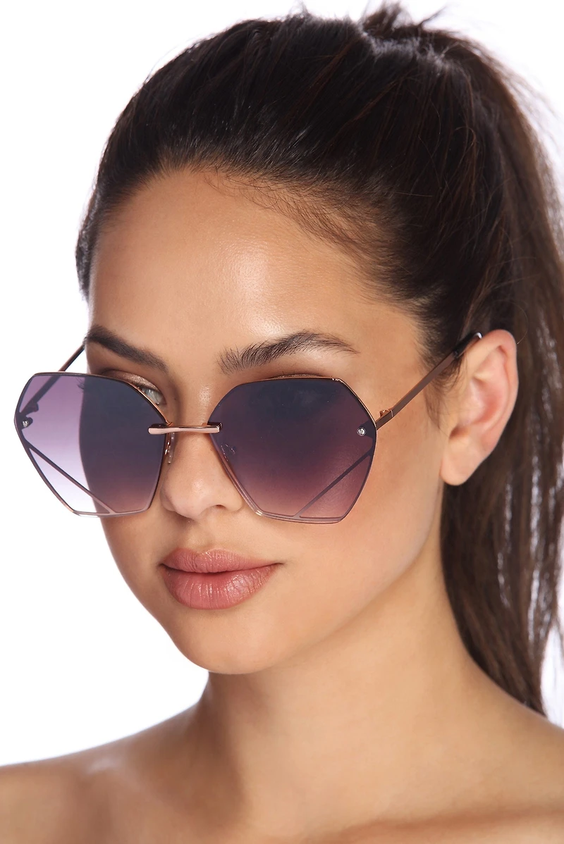 Oversized Geometric Sunglasses